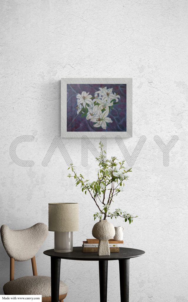 Картина "Белые лилии" в интерьере 1_5