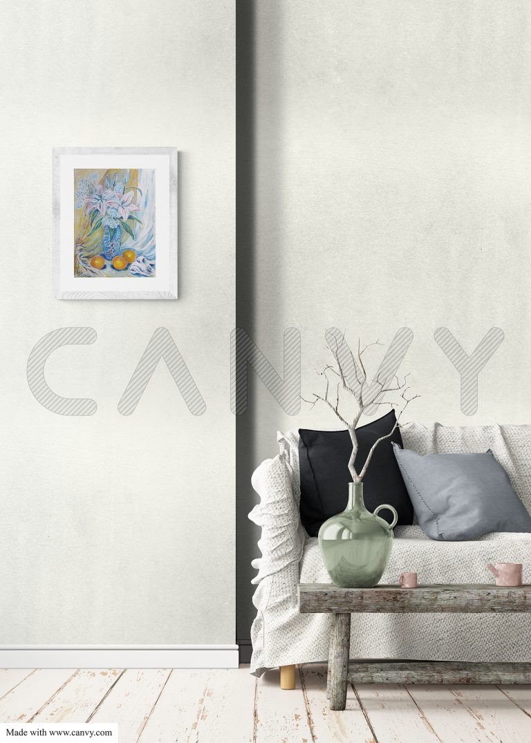 Картина "Лилии в стиле импрессионизм" в интерьере 2_6