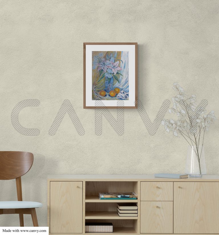 Картина "Лилии в стиле импрессионизм" в интерьере 1_1