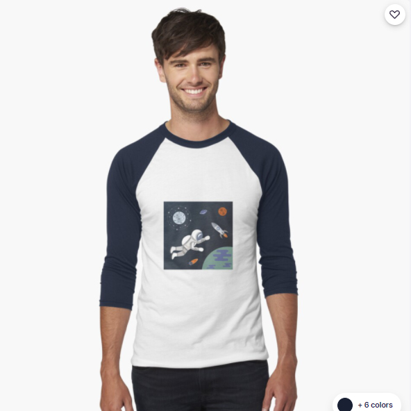 рубашка с космонавтом