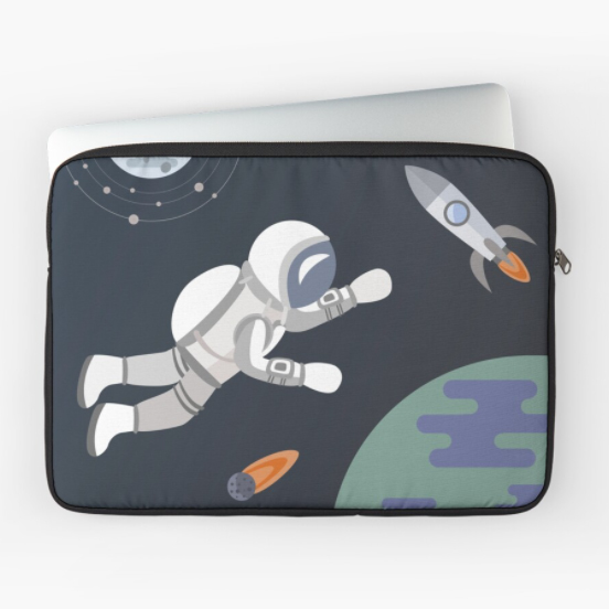 сумка для ноутбука с принтом космонавт