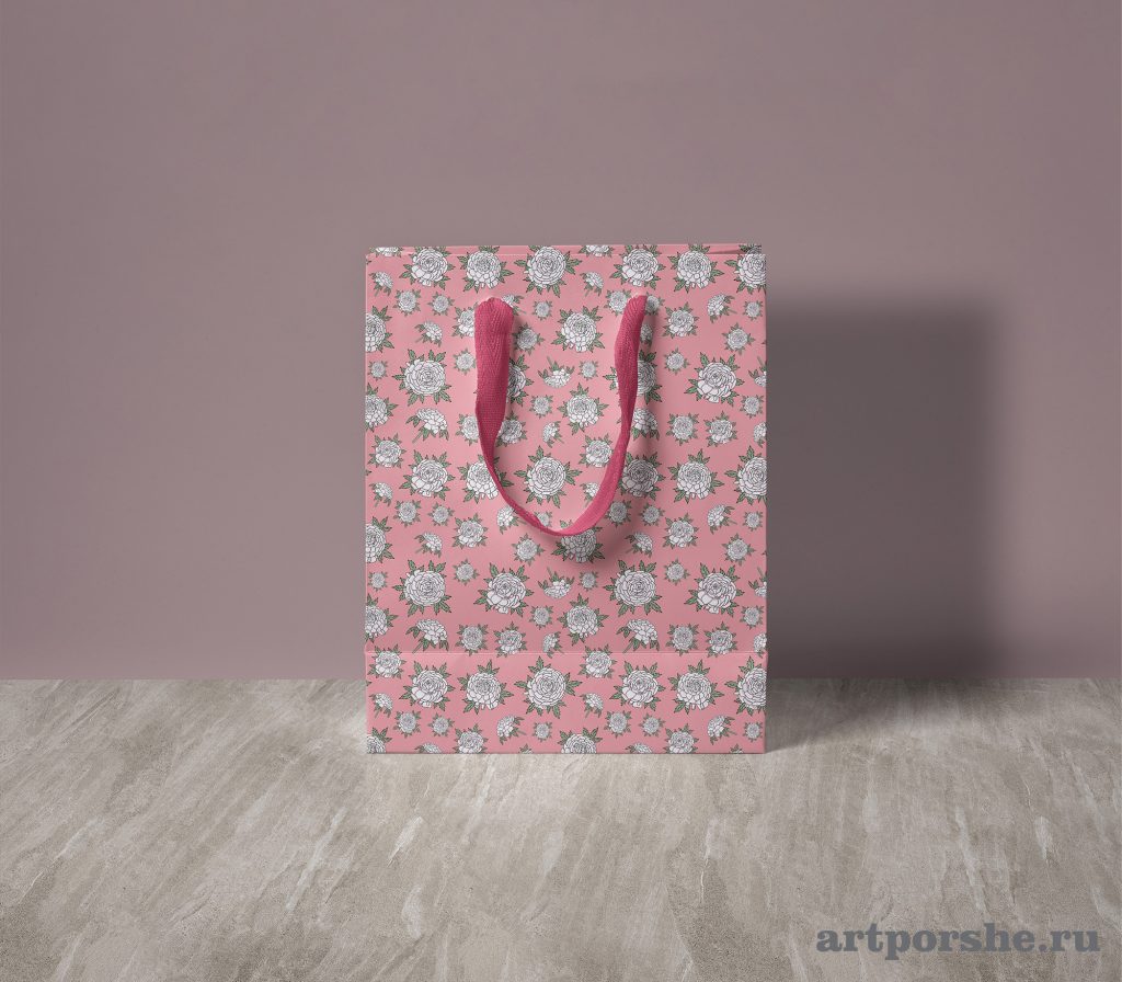 Пакет с паттерном "Лютик" на розовом фоне.
Автор: Поршнева Дарья